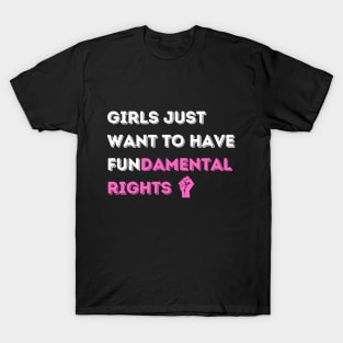 Girls' Fundamental Rights T-Shirt - Inspiring Message, Activist Fashion, Great for Equality Marches, Thoughtful Birthday Gift T-Shirt